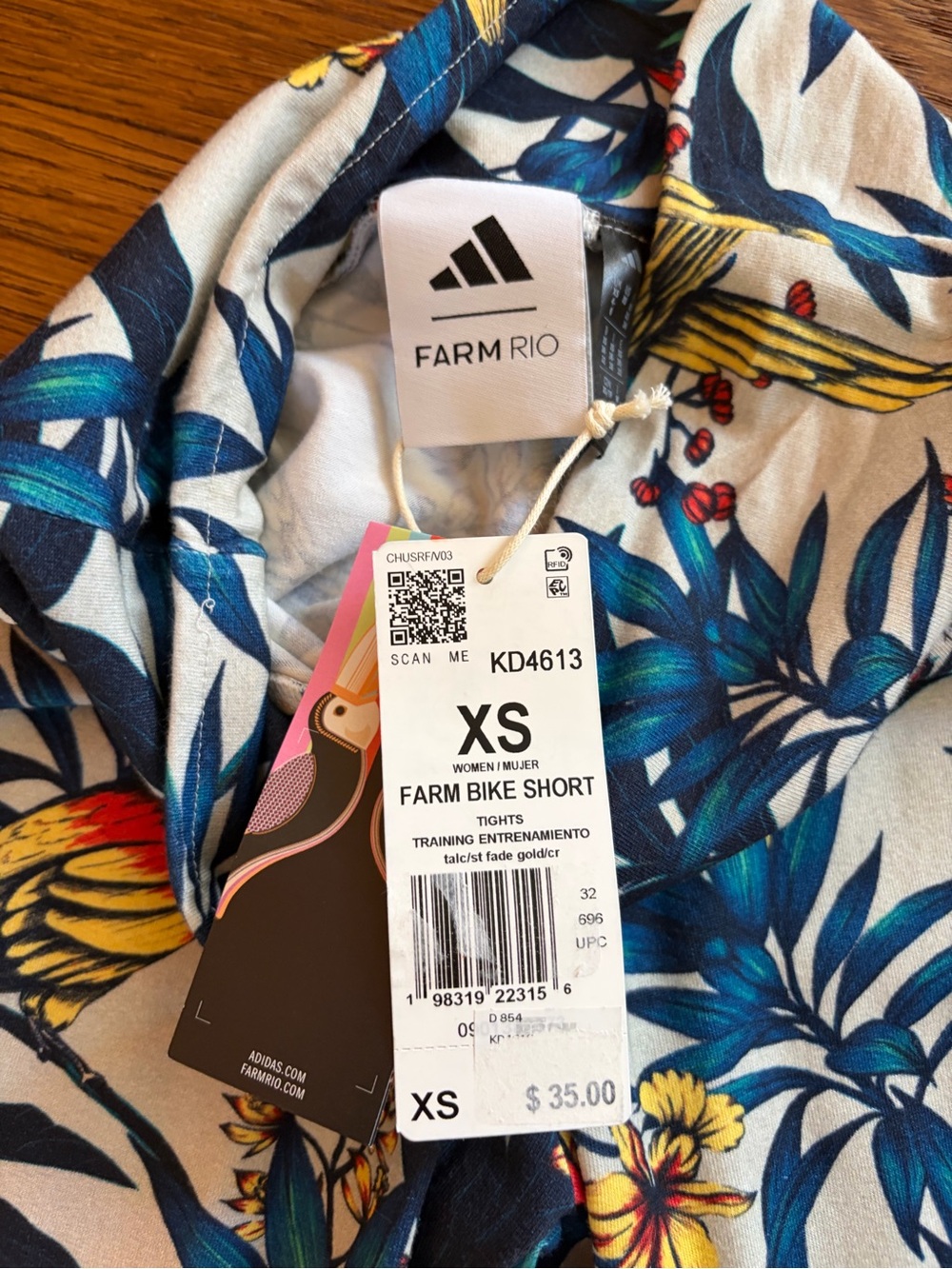 Farm Rio + Adidas Farm Bike Short NWT - Picture 4 of 6